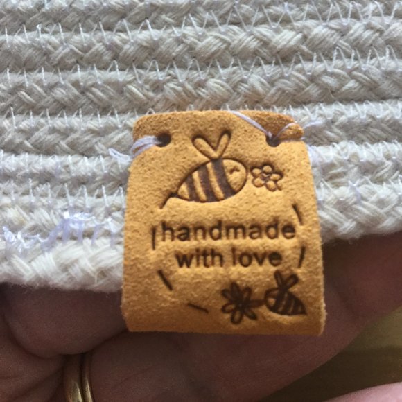 100% New hand crafted embroidered rope basket 11" across - Picture 5 of 5